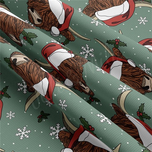 Christmas Rib Knit Fabric by Yard, RBK2033 & Get a Free $89.99 Embroidery Bundle