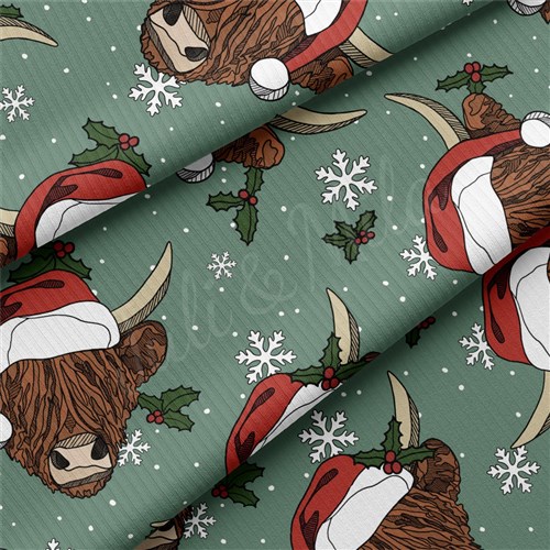 Christmas Rib Knit Fabric by Yard, RBK2033 & Get a Free $89.99 Embroidery Bundle
