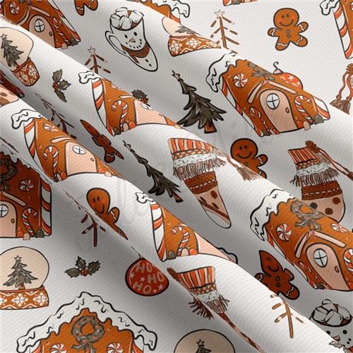 Christmas Rib Knit Fabric by Yard, RBK2029 & Get a Free $89.99 Embroidery Bundle