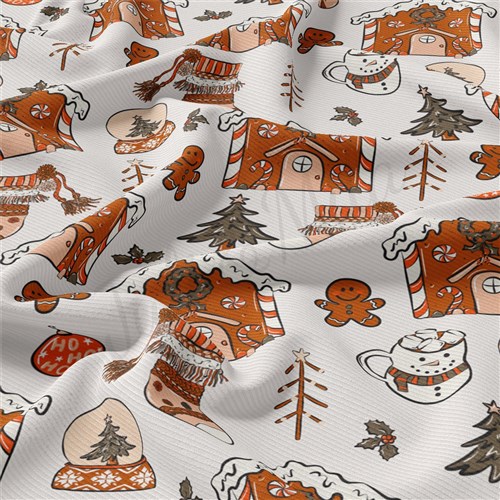 Christmas Rib Knit Fabric by Yard, RBK2029 & Get a Free $89.99 Embroidery Bundle
