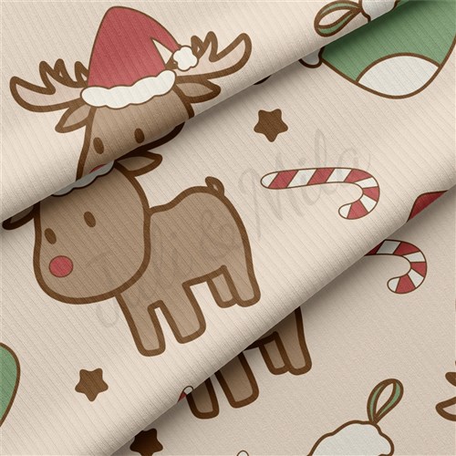 Christmas Rib Knit Fabric by Yard, RBK2060 & Get a Free $89.99 Embroidery Bundle