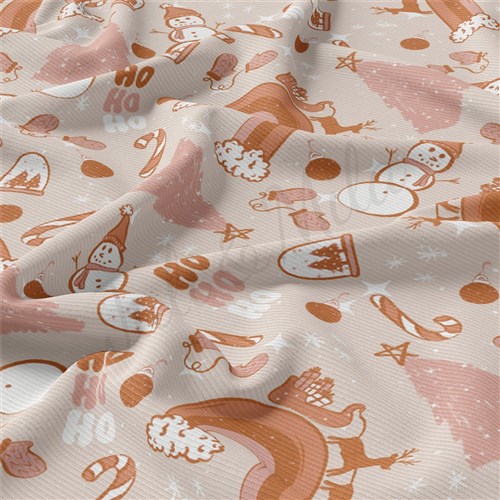 Christmas Rib Knit Fabric by Yard, RBK2046 & Get a Free $89.99 Embroidery Bundle