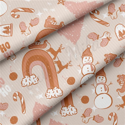 Christmas Rib Knit Fabric by Yard, RBK2046 & Get a Free $89.99 Embroidery Bundle