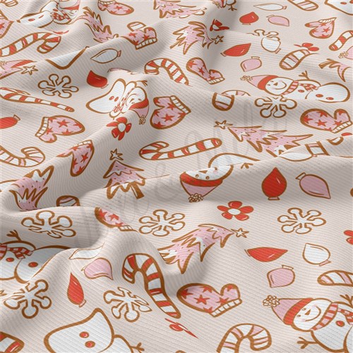 Christmas Rib Knit Fabric by Yard, RBK2077 & Get a Free $89.99 Embroidery Bundle