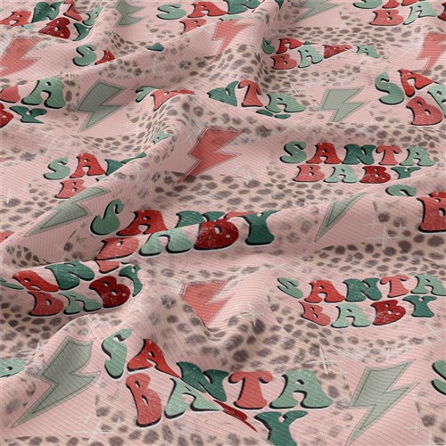 Christmas Rib Knit Fabric by Yard, RBK2063 & Get a Free $89.99 Embroidery Bundle