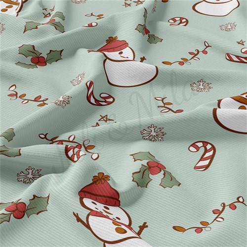 Christmas Rib Knit Fabric by Yard, RBK2065 & Get a Free $89.99 Embroidery Bundle