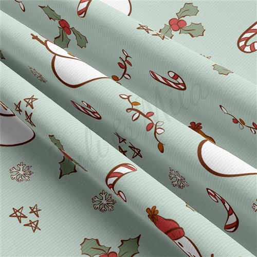 Christmas Rib Knit Fabric by Yard, RBK2065 & Get a Free $89.99 Embroidery Bundle