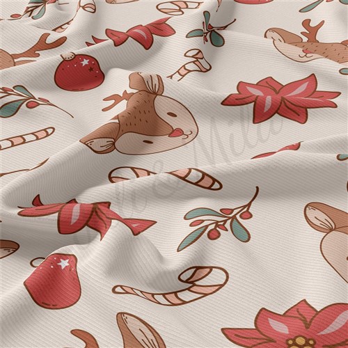 Christmas Rib Knit Fabric by Yard, RBK2061 & Get a Free $89.99 Embroidery Bundle