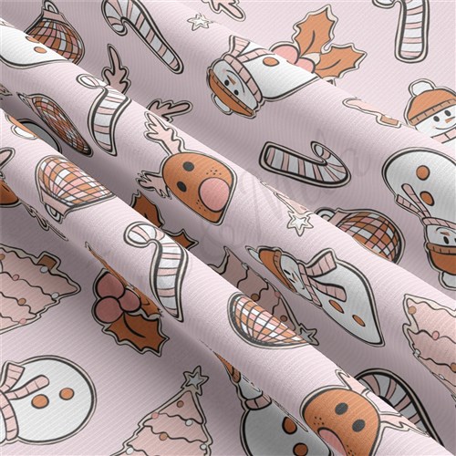 Christmas Rib Knit Fabric by Yard, RBK2053 & Get a Free $89.99 Embroidery Bundle