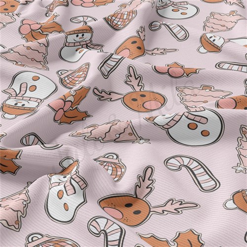 Christmas Rib Knit Fabric by Yard, RBK2053 & Get a Free $89.99 Embroidery Bundle