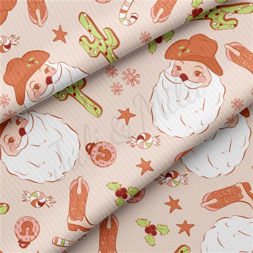 Christmas Rib Knit Fabric by Yard, RBK2042 & Get a Free $89.99 Embroidery Bundle