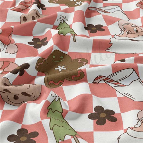 Christmas Double Brushed Polyester Fabric Jersey Stretchy Soft Polyester Stretch Fabric