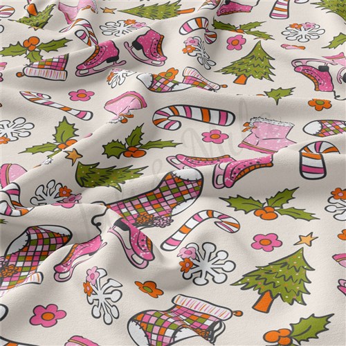 Christmas Double Brushed Polyester Fabric Jersey Stretchy Soft Polyester Stretch Fabric