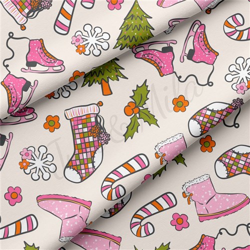 Christmas Double Brushed Polyester Fabric Jersey Stretchy Soft Polyester Stretch Fabric