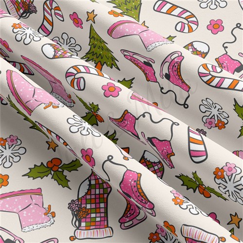 Christmas Double Brushed Polyester Fabric Jersey Stretchy Soft Polyester Stretch Fabric