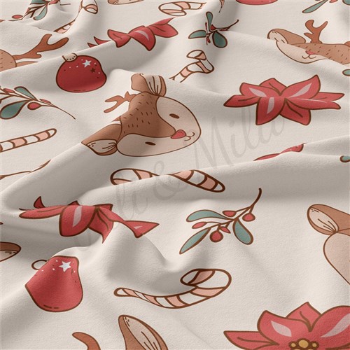 Christmas Double Brushed Polyester Fabric Jersey Stretchy Soft Polyester Stretch Fabric