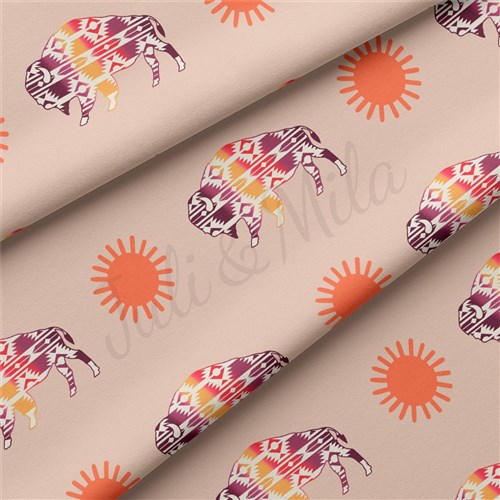 Bohemian Boho Double Brushed Polyester Fabric Jersey Stretchy Soft Polyester Stretch Fabric