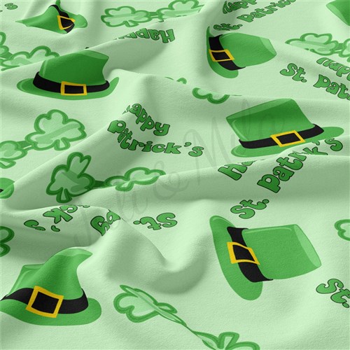 St. Patrick's Day Double Brushed Polyester Fabric Jersey Stretchy Soft Polyester Stretch Fabric