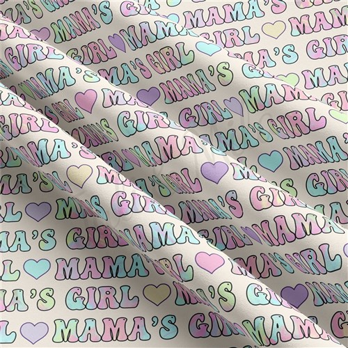 Mama's Girl Double Brushed Polyester Fabric Jersey Stretchy Soft Polyester Stretch Fabric
