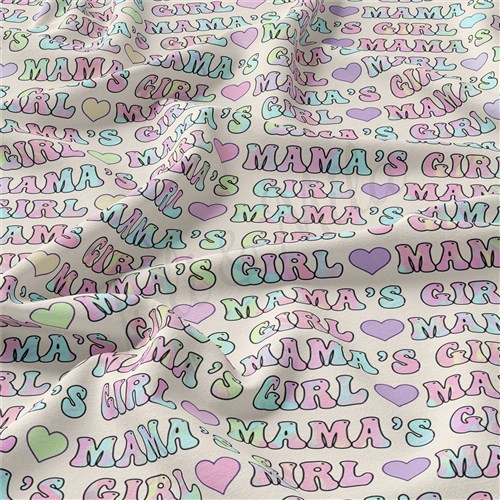 Mama's Girl Double Brushed Polyester Fabric Jersey Stretchy Soft Polyester Stretch Fabric
