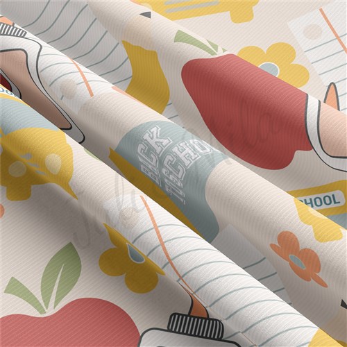 Back to School Rib Knit Fabric by Yard, RBK1549 & Get a Free $89.99 Embroidery Bundle