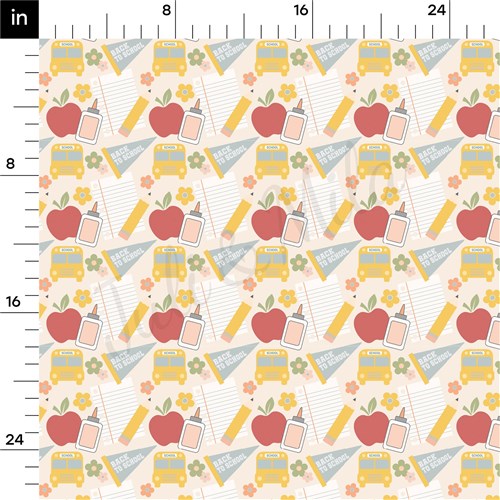 Back to School Rib Knit Fabric by Yard, RBK1549 & Get a Free $89.99 Embroidery Bundle