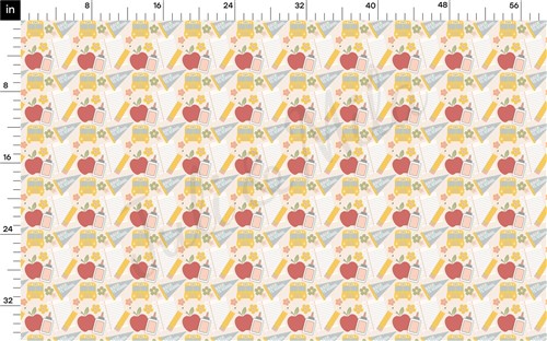 Back to School Rib Knit Fabric by Yard, RBK1549 & Get a Free $89.99 Embroidery Bundle