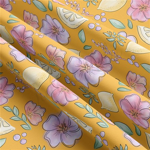 Floral Double Brushed Polyester Fabric Jersey Stretchy Soft Polyester Stretch Fabric