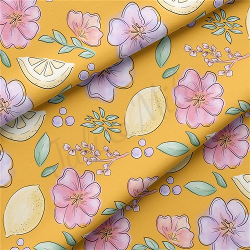 Floral Double Brushed Polyester Fabric Jersey Stretchy Soft Polyester Stretch Fabric