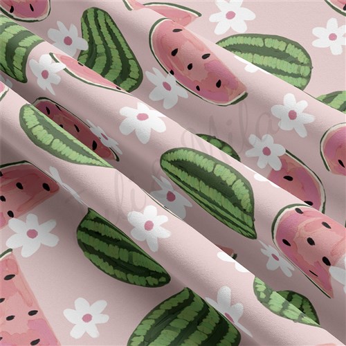 Watermelon Double Brushed Polyester Fabric Jersey Stretchy Soft Polyester Stretch Fabric