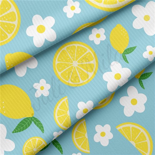 Lemon Rib Knit Fabric by Yard, AA1832 & Get a Free $89.99 Embroidery Bundle