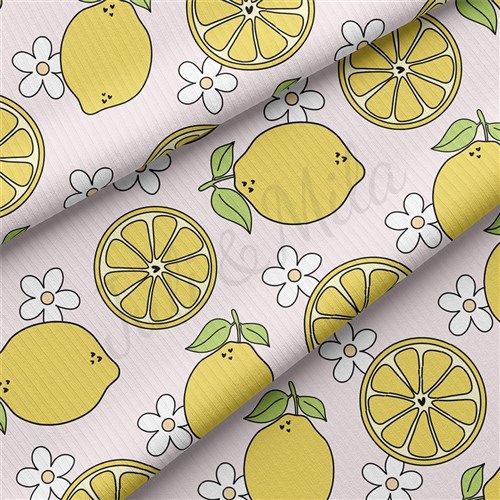Lemon Rib Knit Fabric by Yard, RBK1800 & Get a Free $89.99 Embroidery Bundle