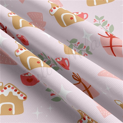 Christmas Rib Knit Fabric by Yard, RBK1795 & Get a Free $89.99 Embroidery Bundle