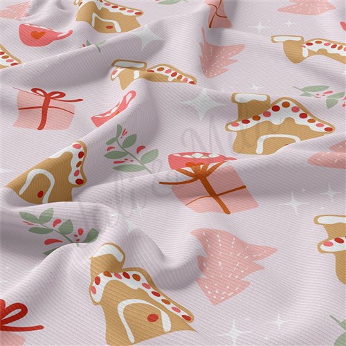 Christmas Rib Knit Fabric by Yard, RBK1795 & Get a Free $89.99 Embroidery Bundle