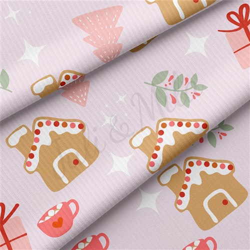 Christmas Rib Knit Fabric by Yard, RBK1795 & Get a Free $89.99 Embroidery Bundle