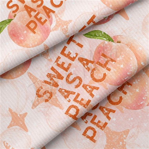 Sweet as peach Rib Knit Fabric by Yard, AA1845 & Get a Free $89.99 Embroidery Bundle