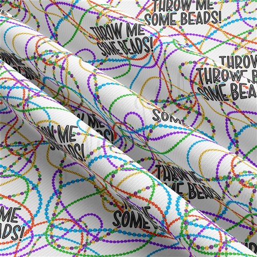 Mardi Gras Rib Knit Fabric by Yard, AA1847 & Get a Free $89.99 Embroidery Bundle
