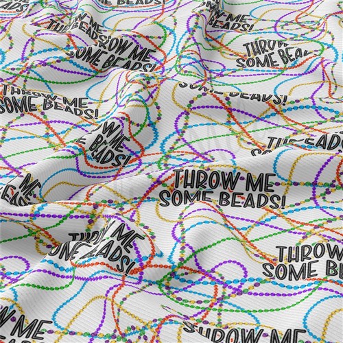 Mardi Gras Rib Knit Fabric by Yard, AA1847 & Get a Free $89.99 Embroidery Bundle