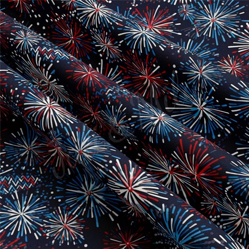 4th of July Patriotic Double Brushed Polyester Fabric Jersey Stretchy Soft Polyester Stretch Fabric
