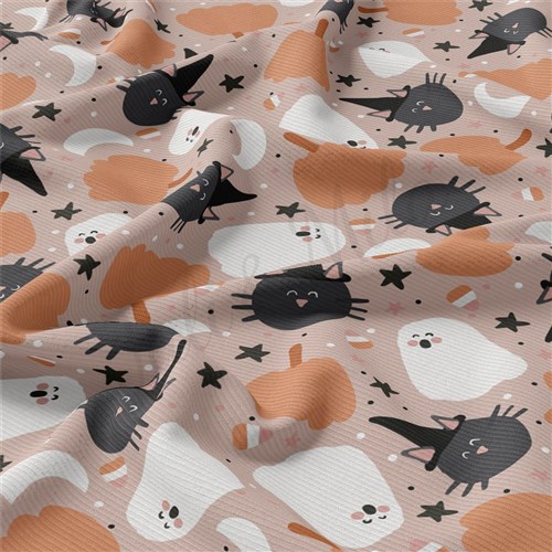 Autumn Fall Halloween Rib Knit Fabric, AA1830 & Get a Free $89.99 Embroidery Bundle