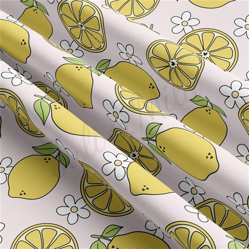Lemon Double Brushed Polyester Fabric Jersey Stretchy Soft Polyester Stretch Fabric
