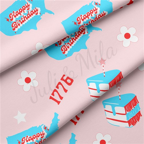 4th of July Patriotic Double Brushed Polyester Fabric Jersey Stretchy Soft Polyester Stretch Fabric