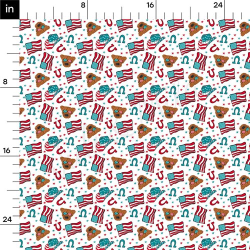 4th of July Patriotic Double Brushed Polyester Fabric Jersey Stretchy Soft Polyester Stretch Fabric