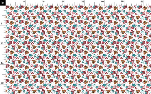 4th of July Patriotic Double Brushed Polyester Fabric Jersey Stretchy Soft Polyester Stretch Fabric
