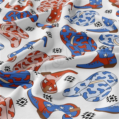 4th of July Patriotic Double Brushed Polyester Fabric Jersey Stretchy Soft Polyester Stretch Fabric