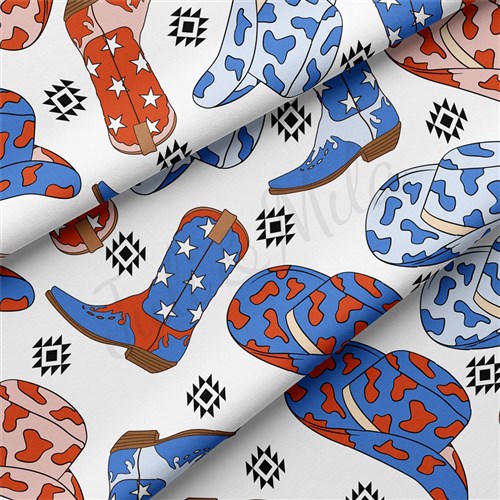 4th of July Patriotic Double Brushed Polyester Fabric Jersey Stretchy Soft Polyester Stretch Fabric