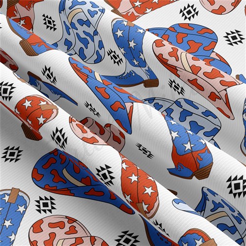 4th of July Patriotic Rib Knit Fabric, RBK1782 & Get a Free $89.99 Embroidery Bundle