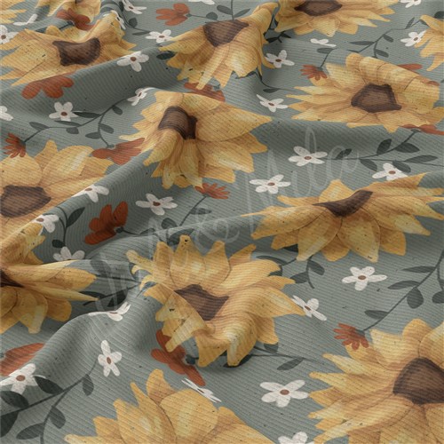 Rib Knit Fabric, RBKsunflowers & Get a Free $89.99 Embroidery Bundle