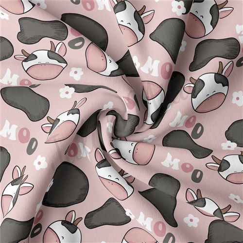 Cow Double Brushed Polyester Fabric Jersey Stretchy Soft Polyester Stretch Fabric