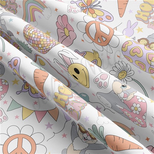 Easter Double Brushed Polyester Fabric Jersey Stretchy Soft Polyester Stretch Fabric